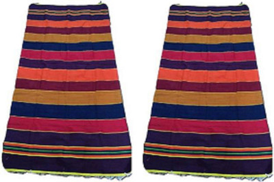 WebDealz 150 cm  X 210 cm Cotton Carpet(Rectangle, Multicolor)