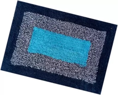 Geeta Enterprise Cotton Door Mat(Blue3, Small)