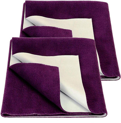 SBTs Cotton Baby Bed Protecting Mat(Purple, Pack of 2, Medium)
