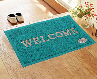 KUBER INDUSTRIES PVC (Polyvinyl Chloride) Door Mat(Green, Free)