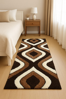 VIKCLIQUE Microfiber Floor Mat(Brown, Extra Large)