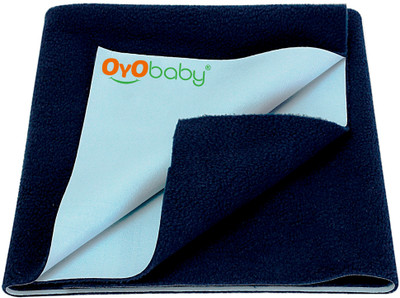 Oyo Baby Cotton Baby Bed Protecting Mat(Dark Blue, Large)