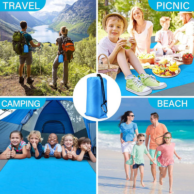 Tellshun Plastic, Nylon Chatai Mat(Blue, Medium)