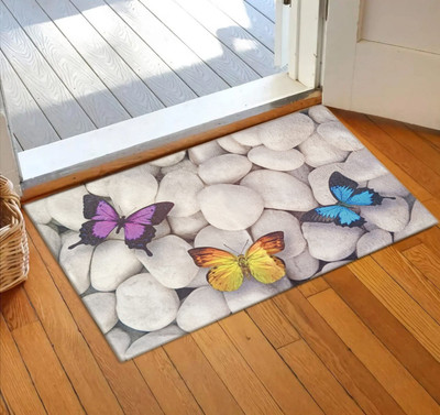 MS Global Polyester Floor Mat(Silver, Medium)