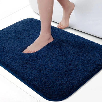 Woolpik Polyester Door Mat(Dark Blue, Free)