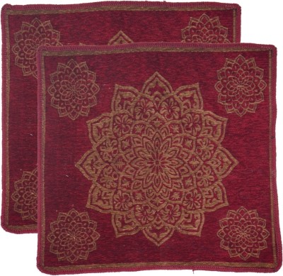 Furnishing Hut Velvet Prayer Mat(Maroon, Medium, Pack of 2)