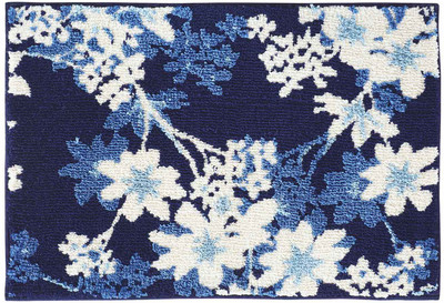 Obsessions Polyester Bathroom Mat(Blue, Free)