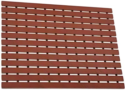 Eurotex Plastic Bathroom Mat(Brown, Medium)