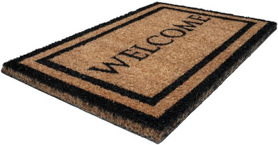 Coirpillar Coir Door Mat(Black, Medium)