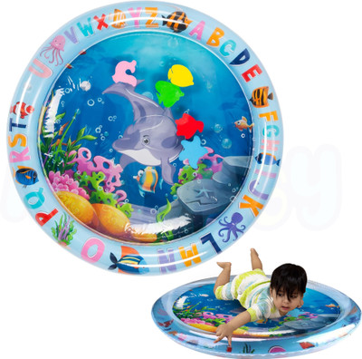 KIDOLOGY PVC (Polyvinyl Chloride) Baby Play Mat(Blue, Medium)