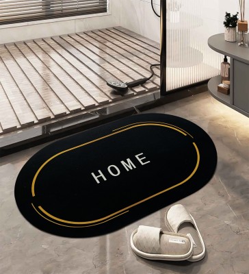 Sunvibe Rubber Bathroom Mat(Home Black, Medium)