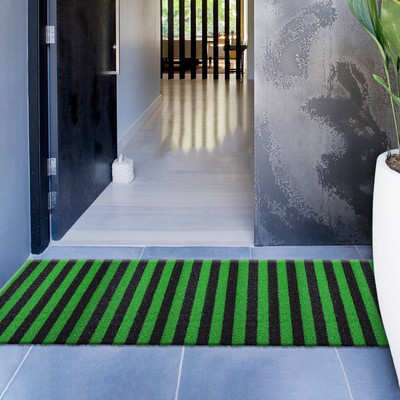 KUBER INDUSTRIES Rubber Door Mat(Green, Free)