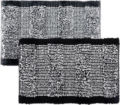 KUBER INDUSTRIES Microfiber Door Mat(Multicolor, Medium, Pack of 2)