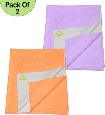 AVI Cotton Baby Bed Protecting Mat(Orange, Purple, Extra Large, Pack of 2)