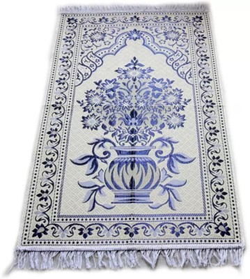 PAVIKA CREATIONS Cotton Prayer Mat(Blue, Large)