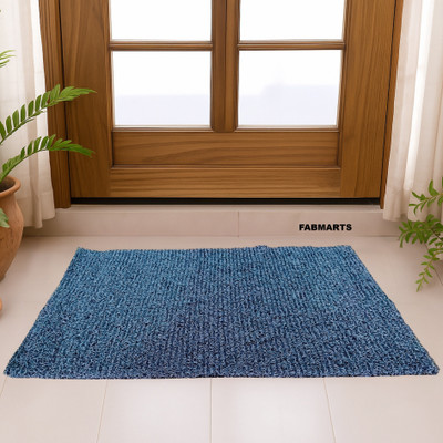 FABMARTS PVC (Polyvinyl Chloride) Door Mat(Grey, Black, Medium)