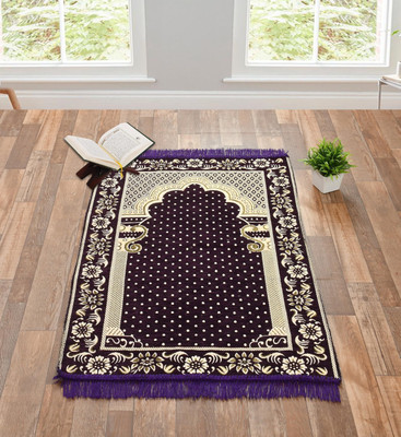 Hometara Cotton Prayer Mat(Purple, Medium)
