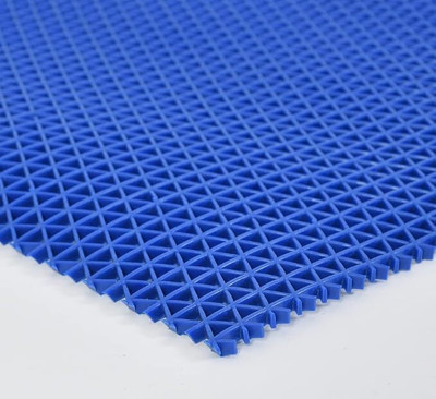 Zepham Rubber Bathroom Mat(Blue, Extra Large)