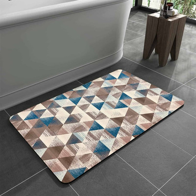 smf Rubber Door Mat(Taupe Brown, Medium)