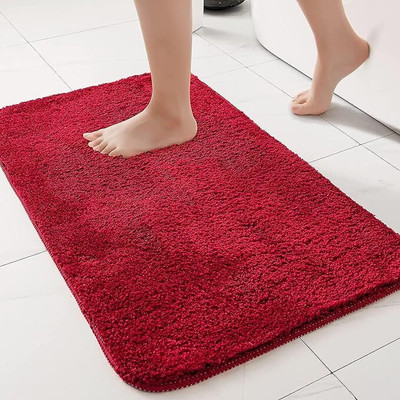 RJVT Microfiber Floor Mat(Red, Medium)