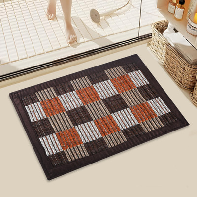 KUBER INDUSTRIES Cotton Floor Mat(Brown, Medium)
