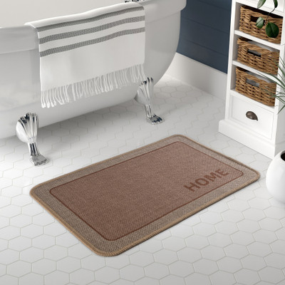 KUBER INDUSTRIES Polyester Door Mat(Brown, Free)