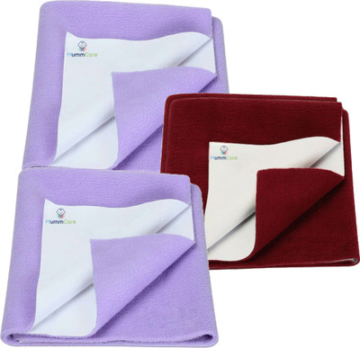 MummCare Cotton Baby Bed Protecting Mat(Lavender, Lavender, Maroon, Small, Pack of 3)