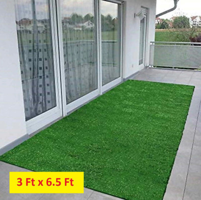 COMFY HOME Artificial Grass Door Mat(Green, Extra Large)
