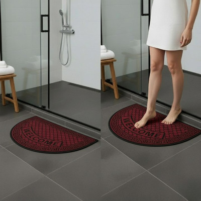 gravity Microfiber Door Mat(Red, Medium)