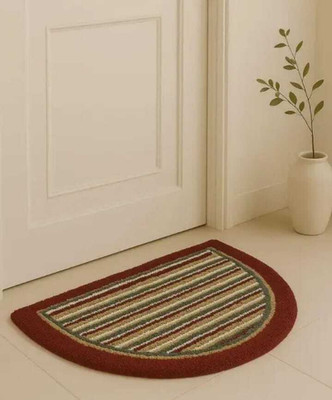 MandM Handloom Microfiber Door & Floor Mat(Brown, Medium)