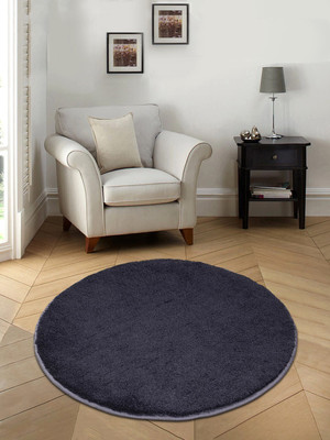 Saral Home Polyester Floor Mat(Navy Blue, Medium)