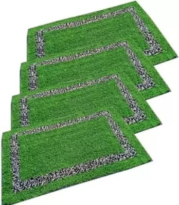 Dua Trading Artificial Grass Door Mat(Green, Medium, Pack of 4)