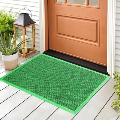 Jazox Rubber Bathroom Mat(Green, Free)
