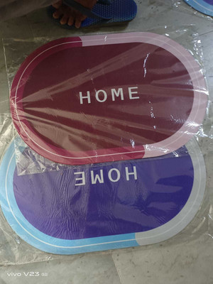 JAMMY ZONES Rubber Bathroom Mat(Multicolor, Pack of 2, Free)