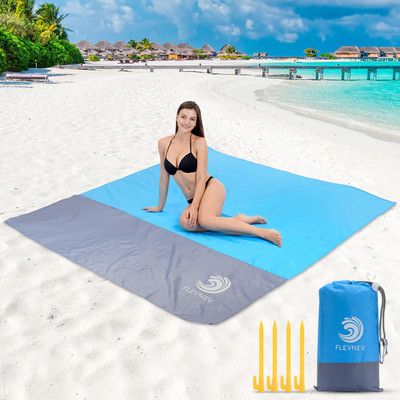 SPIRITUAL HOUSE Polyester Floor Mat(Blue, Medium)