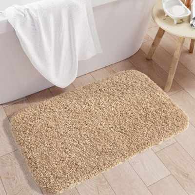 VYATIRANG Microfiber Bathroom Mat(Beige, Medium)