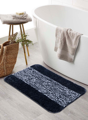 MODERN FAB Microfiber Bathroom Mat(Grey, Medium)