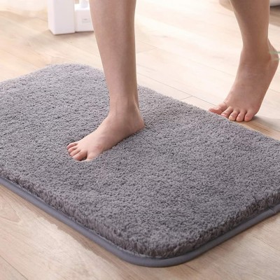 vmps Microfiber Bathroom Mat(Grey, Large)