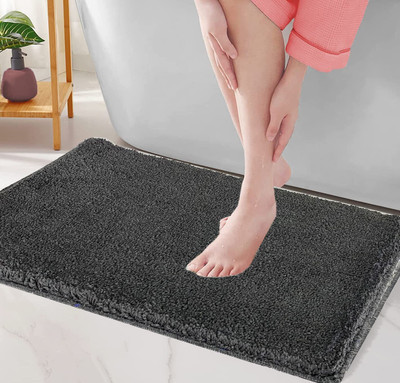 RJVT Microfiber, Polyester Floor Mat(Grey, Medium)