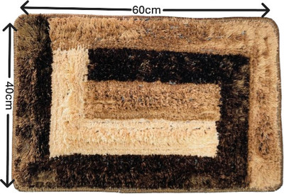 Vaishno Handloom Polyester Floor Mat(Brown, Free)