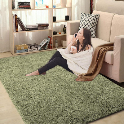Acarpet Green Polyester Carpet(90 cm,  X 150 cm, Rectangle)