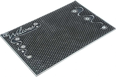TICOLO PVC (Polyvinyl Chloride) Door & Floor Mat(Black, Medium)