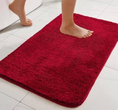 HOWNICE Cotton Door Mat(Red, Medium)