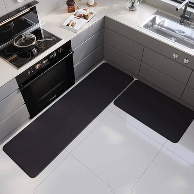 Everglow Rubber Floor Mat(Black, Medium, Pack of 2)