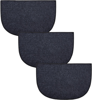 KUBER INDUSTRIES Wool Door Mat(Gray, Medium, Pack of 3)