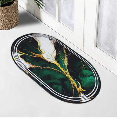 WISELOOK Rubber Door Mat(Green, Medium)