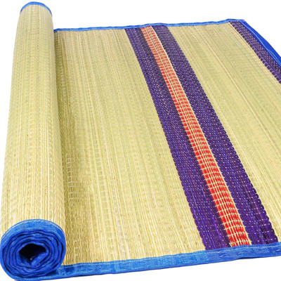 MINIKIDZ Bamboo Chatai Mat(Blue, Large)