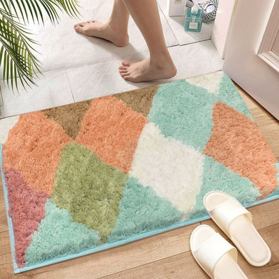 LUXE HOME INTERNATIONAL Microfiber Floor Protecting Mat(Rust, Medium)