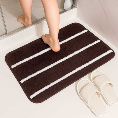 Matveda Microfiber Door & Floor Mat(Brown, Free)