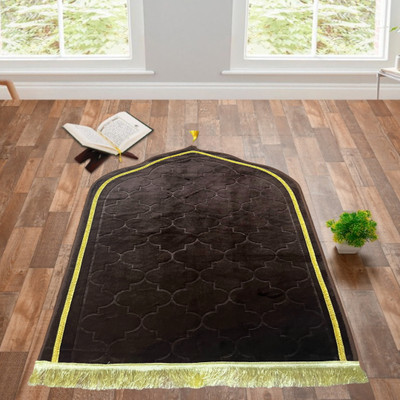 DEESAK Velvet Prayer Mat(Brown, Medium)
